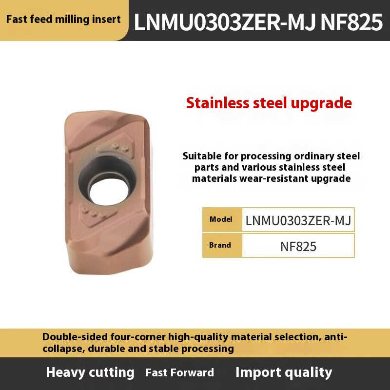 1113-EXN03R fast feed milling cutter disk Toshiba double-sided open roughness internal coolant water discharge milling cutter disk LNMU0303 milling cutter blade Shandong Denso Pricision Tools Co.,Ltd.